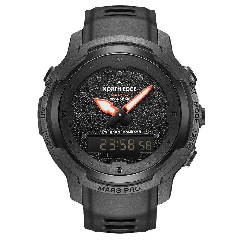 Outdoor Sports Watch Mountaineering Swimming Waterproof electronic carbon fiber Altitude Air Pressure Compass Watch for men