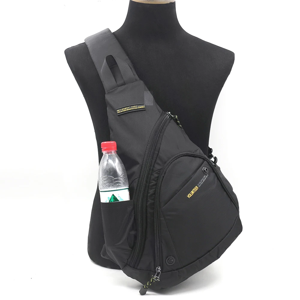 Fashion Single Rucksack Backpack with Water Bottle/Kettle Bag Cross body Messenger Chest Bags Daypack Knapsack