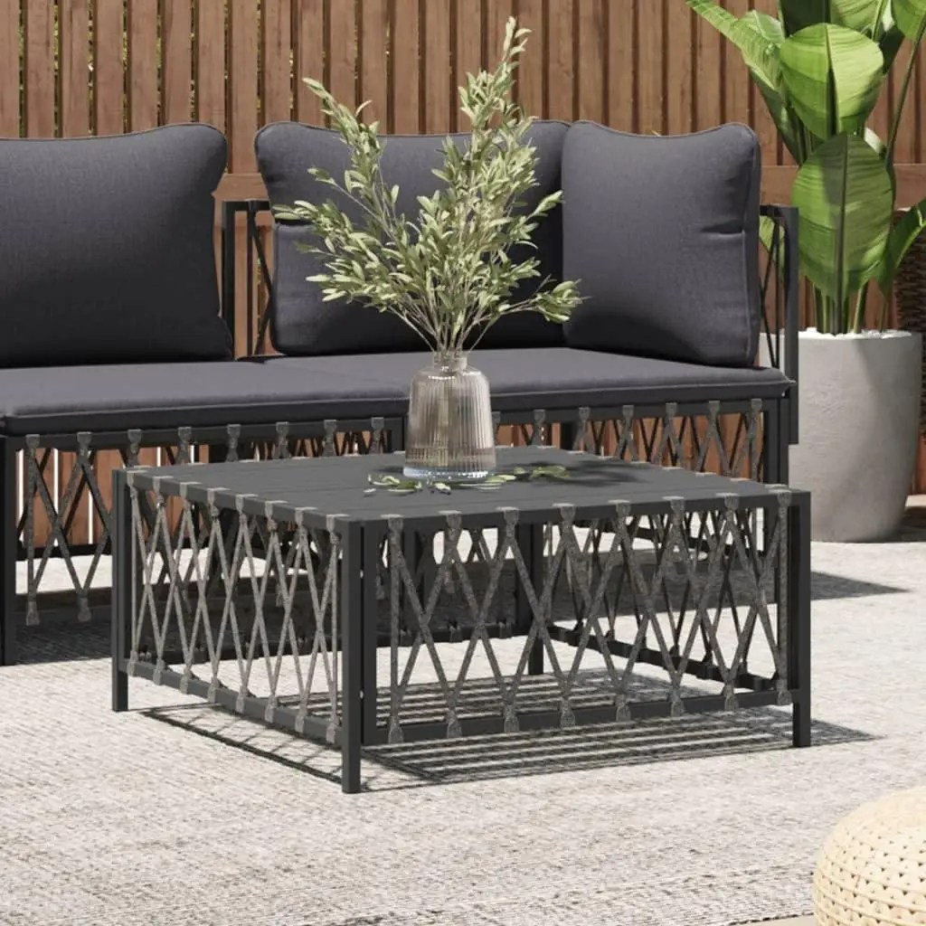 Stylish Anthracite Garden Table 70x7 for X3 4 cm with Durable Woven Fabric - Perfect Outdoor Furniture