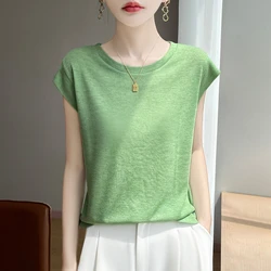 Spring and Summer New Fine Imitation Sweater Women's Embroidered Small Flower V-Neck Knitted Sweater Thin Top Green Jacket