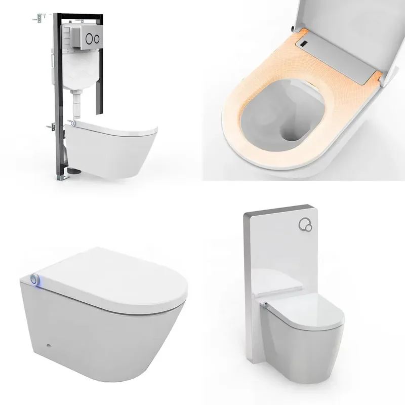 Hot Selling Wall Mounted Integrated Smart Toilet with Heating Seat for Bathroom