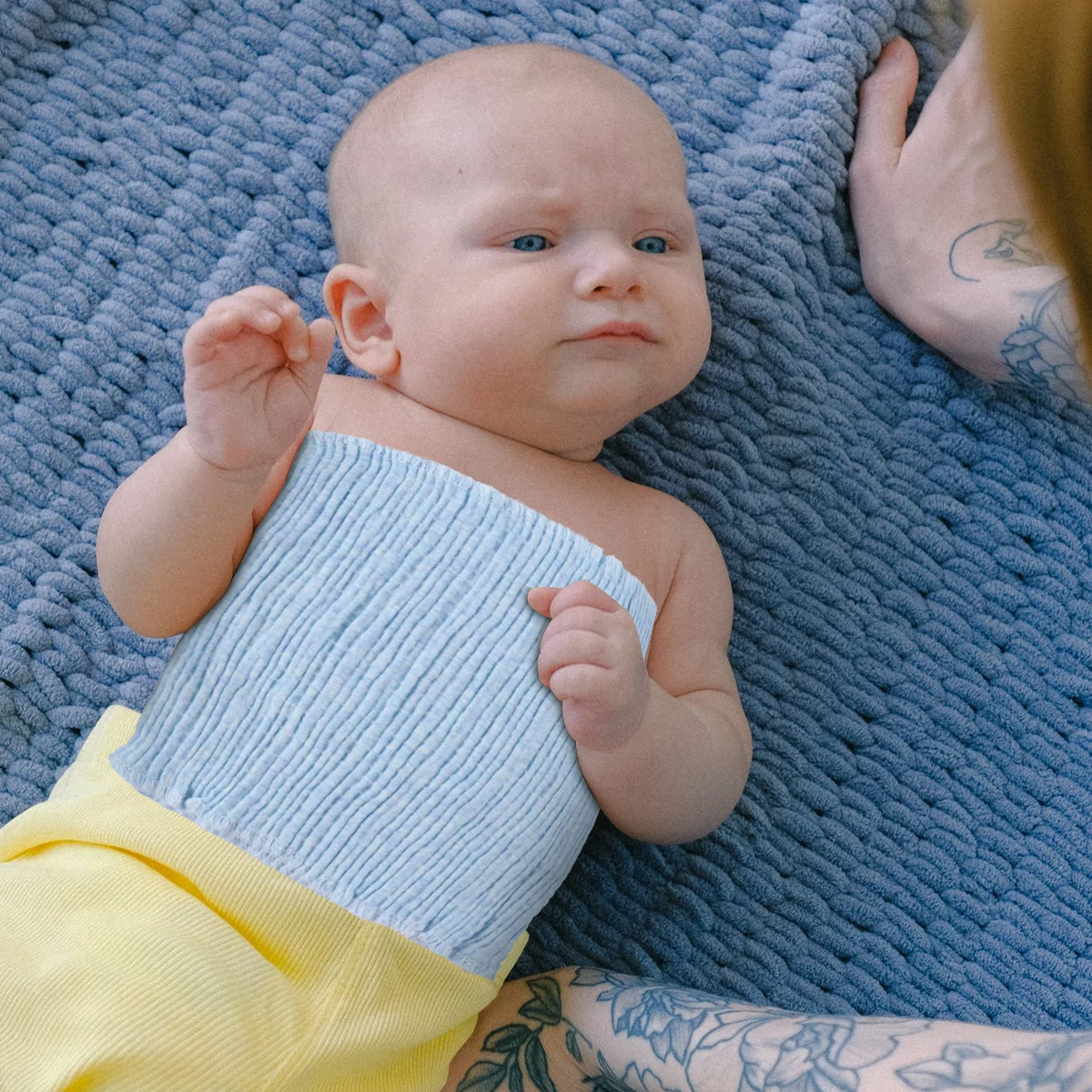 

2PCS Safe and Stretchy Pure Cotton Bellyband Baby Navel Protector for Newborn Comfort