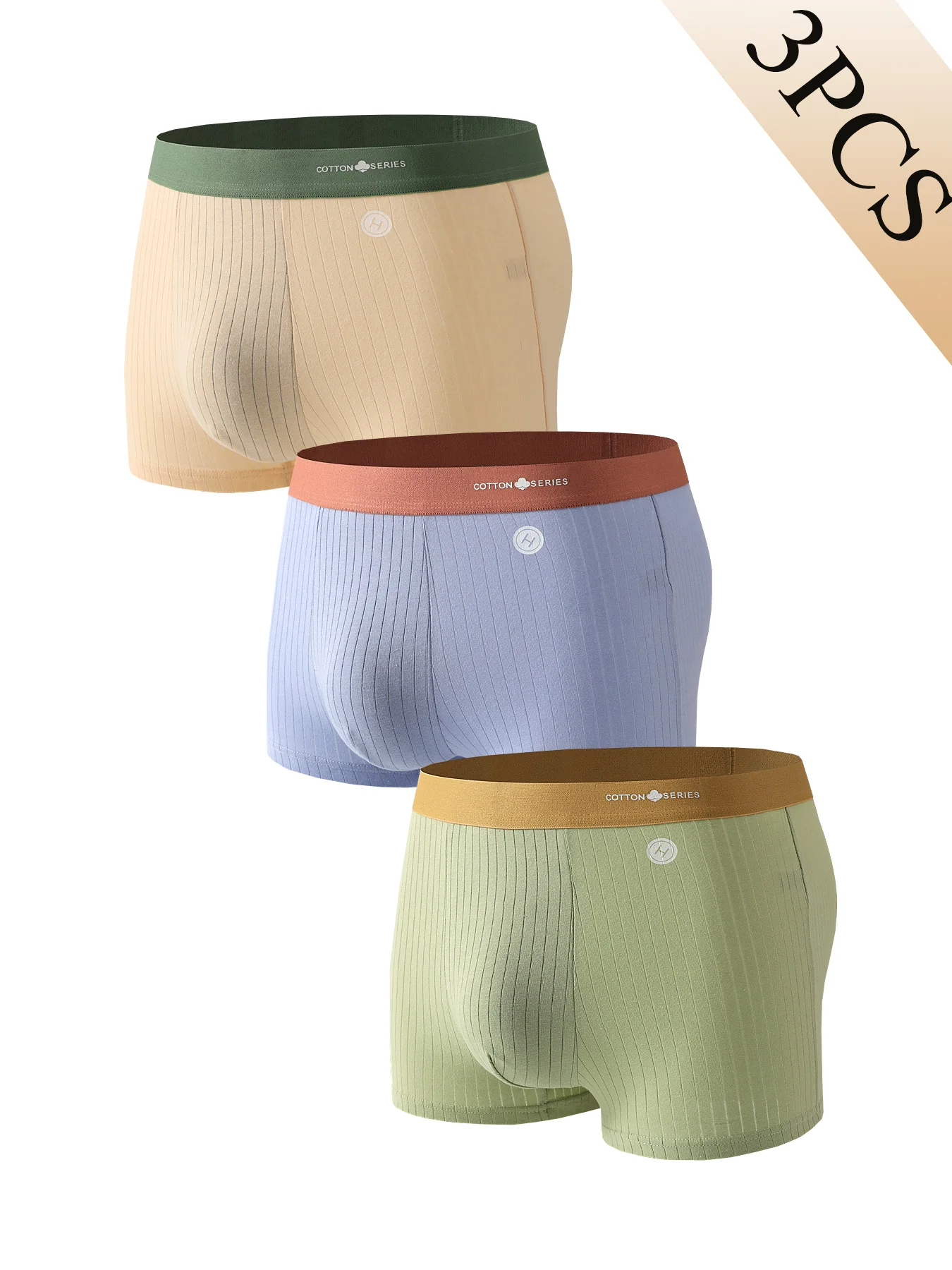 

3PCS three-color combination: simple, daily, comfortable, breathable, sporty and casual men's briefs