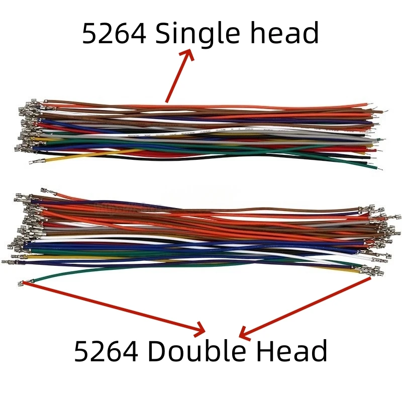 10pcs 5264 Terminal Wire 2.54mm Pitch Single-ended Double-ended Pressure Spring 26awg Color Electronic Wire Harness Connecto