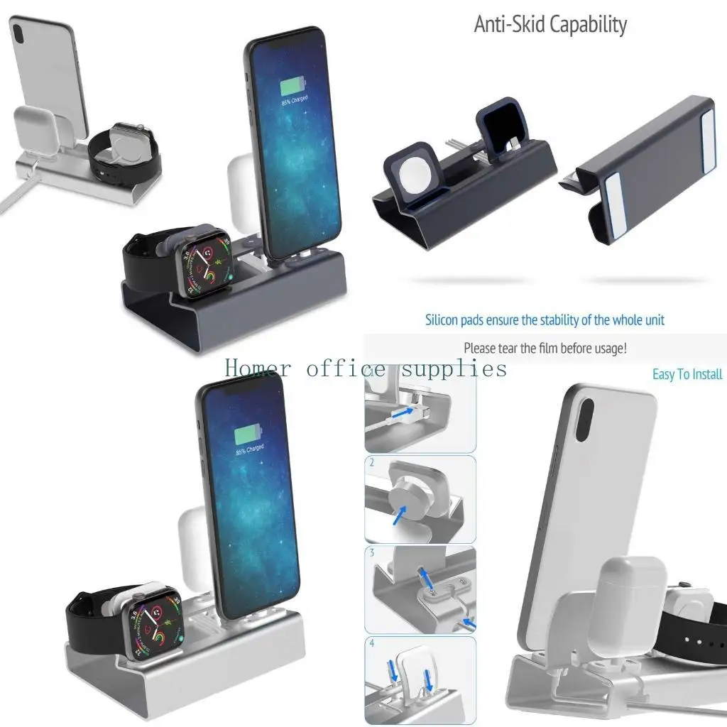 

K43B 3-in-1-й алюминиевой зарядной стойки док