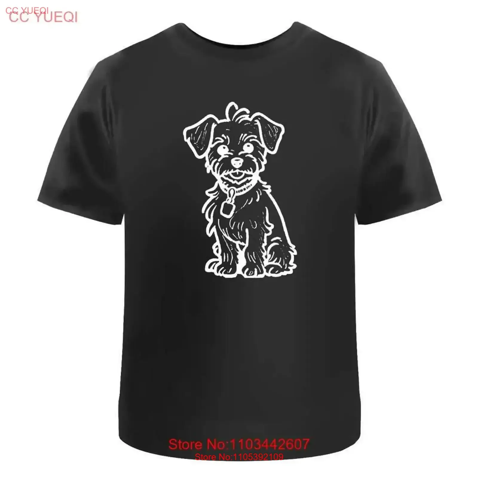 Camiseta de algodón 'Yorkie Poo Dog' TA046164, estilo vintage, unisex, con gráfico moderno, ligeramente cómoda y elástica