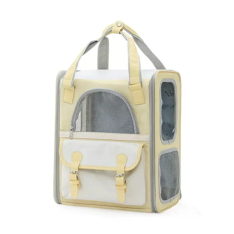 Pet Carrier Bag for Cats and Dogs Double Shoulder Backpack Travel Bag Breathable Puppy Bags Carriers Supplies Outgoing