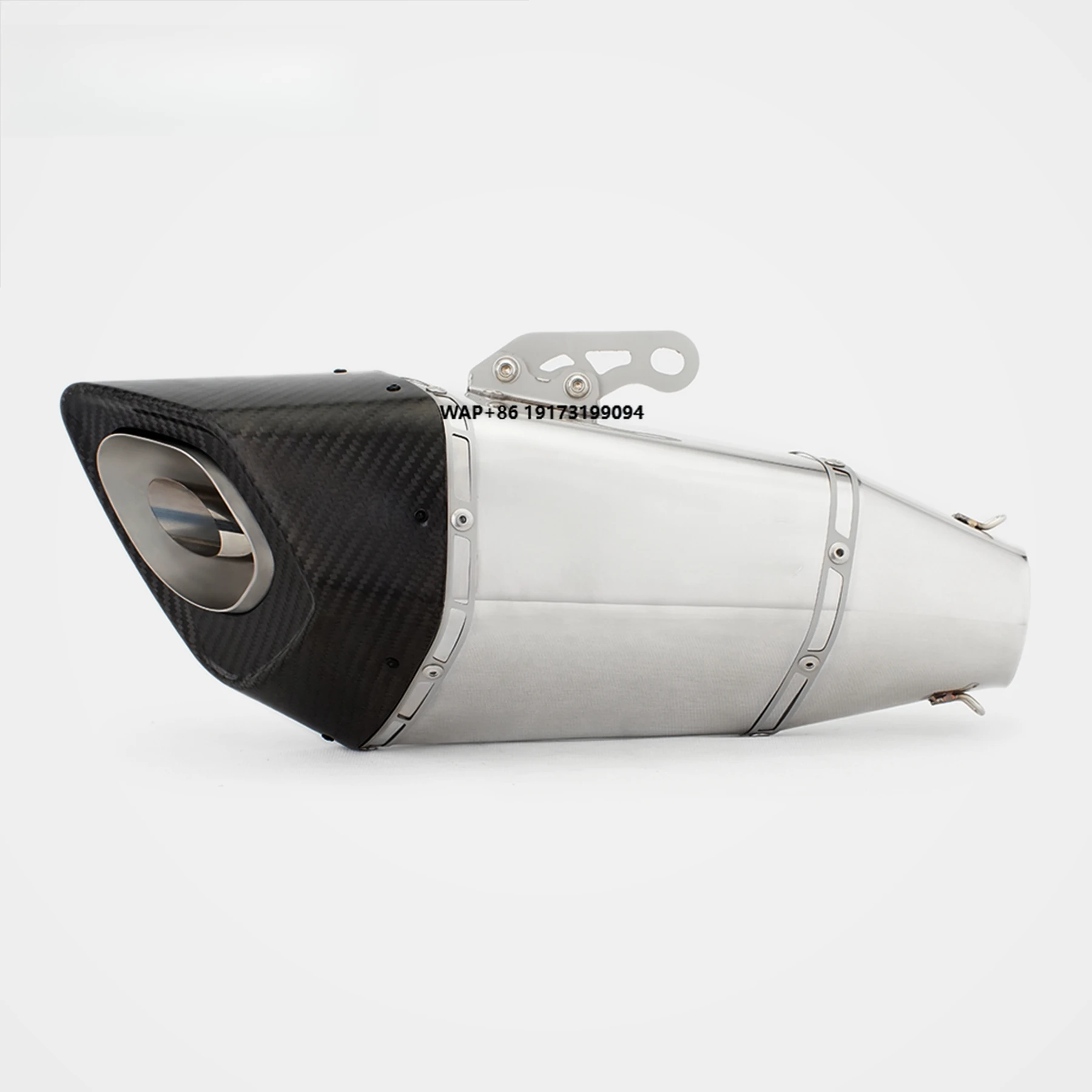 

RS Original Universal New Motorcycle Carbon Fiber 60mm Caliber Exhaust Muffler Pipe Compatible with XJ6 MT07 Xmax Crf150