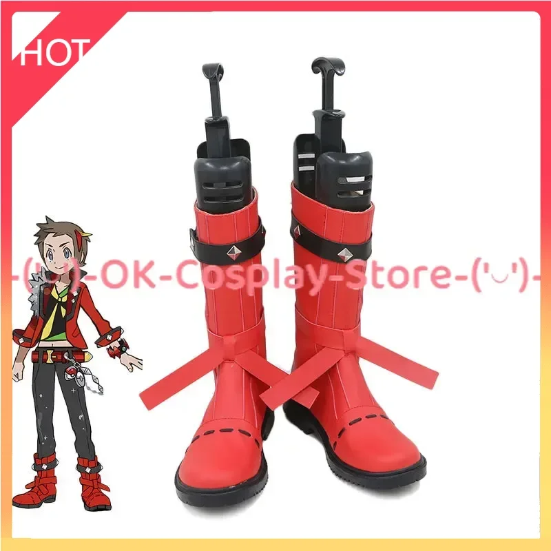 Dawn Cosplay Shoes Hikari Cosplay Props PU Leather Shoes Halloween Boots Custom Made