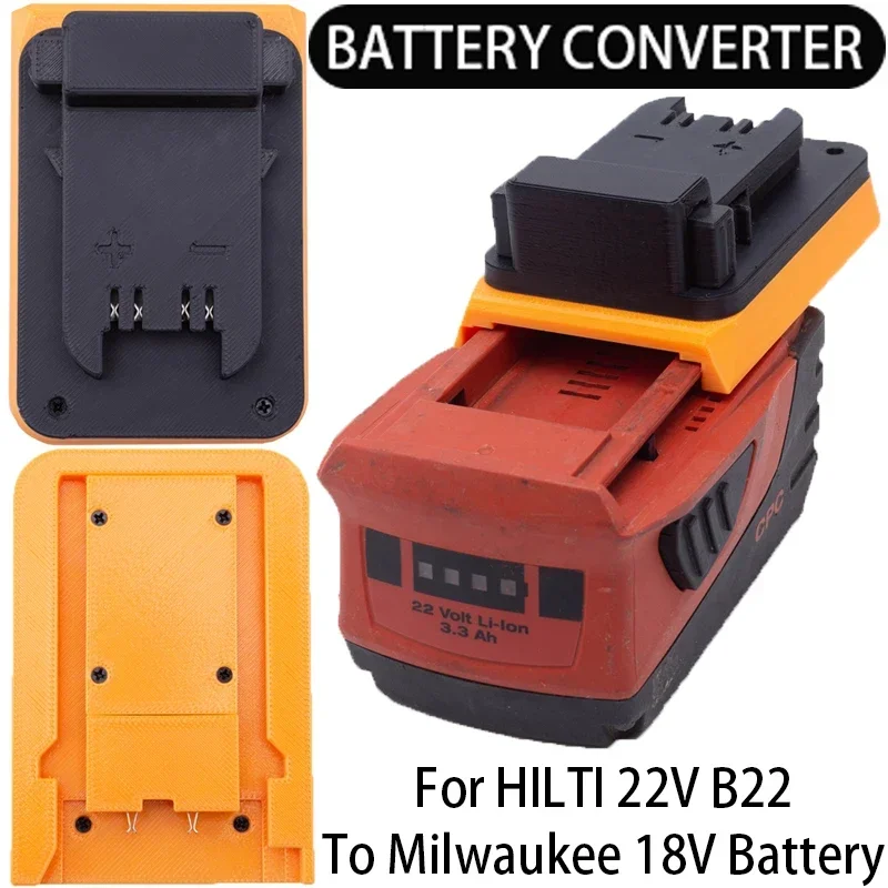 

Battery Converter for HILTI 22V B22 Li-Ion Battery to Milwaukee/Ryobi 18V Li-Ion Tool Battery Adapter Power Tool Accessories