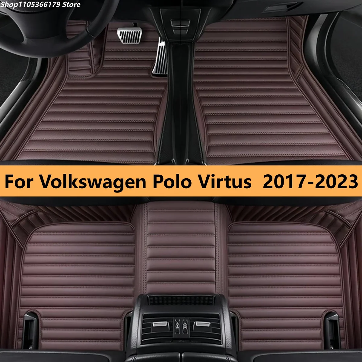 

Custom Car floor Mats Fit For Volkswagen Polo Virtus 2017 2018 2019 2020 2021 2022 2023 Front Rear Row Full Set Car Floor Mats