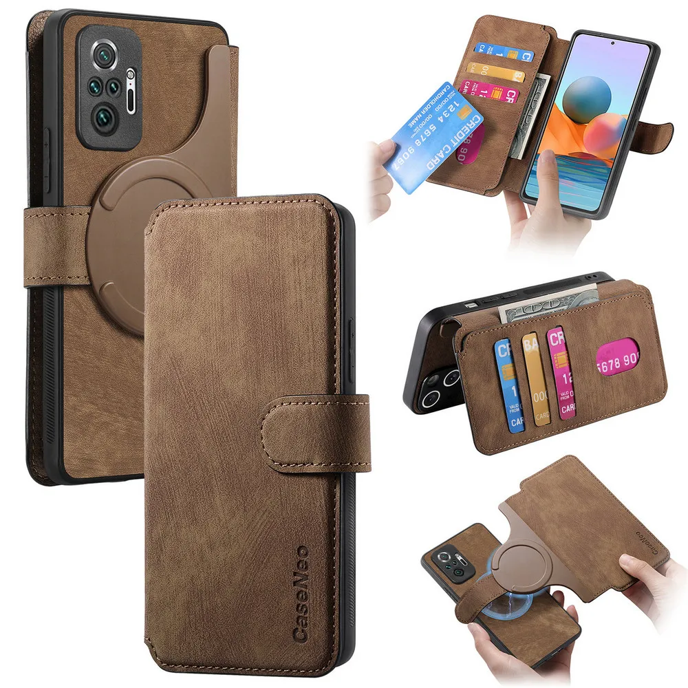 

Flip Case For Xiaomi Redmi Note 13 11 Pro Plus 11S 11E 11T 11 SE 10T 10S 9S 9 S 9T 8 9 10 Pro Max 2IN1 Detachable Leather Cover