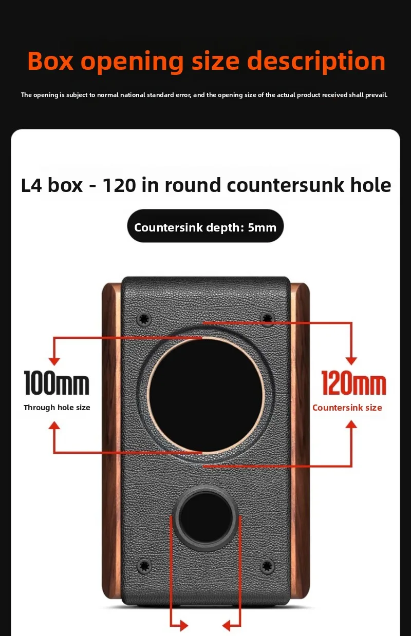 Premium 4-Zoll-Regallautsprecher-Gehäuse aus Holz für DIY-HiFi-Audiotreiber; 2 Stück pro Paar – Detail 3