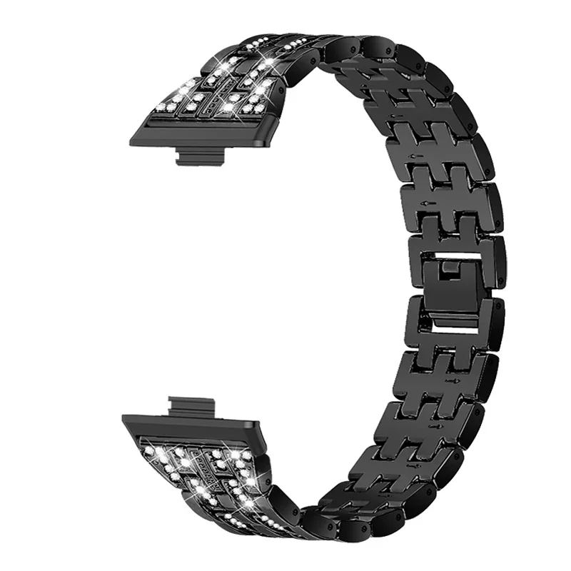 Cinturino in acciaio inossidabile per Huawei Watch Fit 3 Accessori Smartwatch Bracciale in metallo con diamanti per cinturino da polso Huawei Watch Fit3