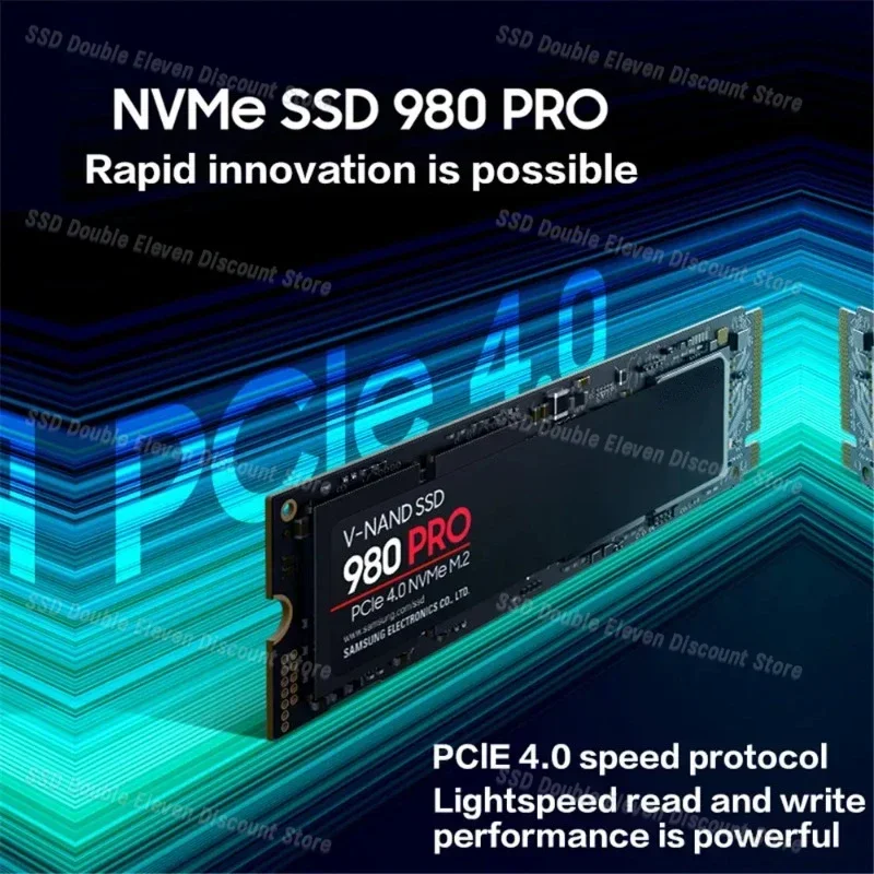 980Pro 8 تيرا بايت SSD NVMe M.2 2280 1 تيرا بايت 2 تيرا بايت 4 تيرا بايت القرص الصلب الداخلي محرك الحالة الصلبة PCIe Gen 4.0x4 لأجهزة الكمبيوتر المحمول PS5 والكمبيوتر المكتبي المحمول