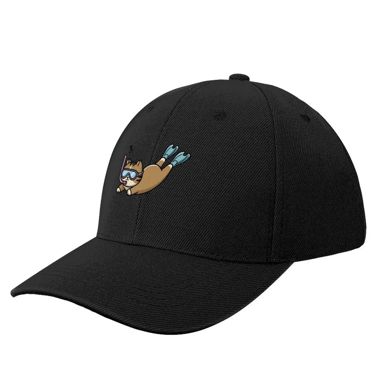 

Chubby cat in the deep blue sea Baseball Cap Hat Beach |-F-| Mountaineering Men Luxury Brand Women's