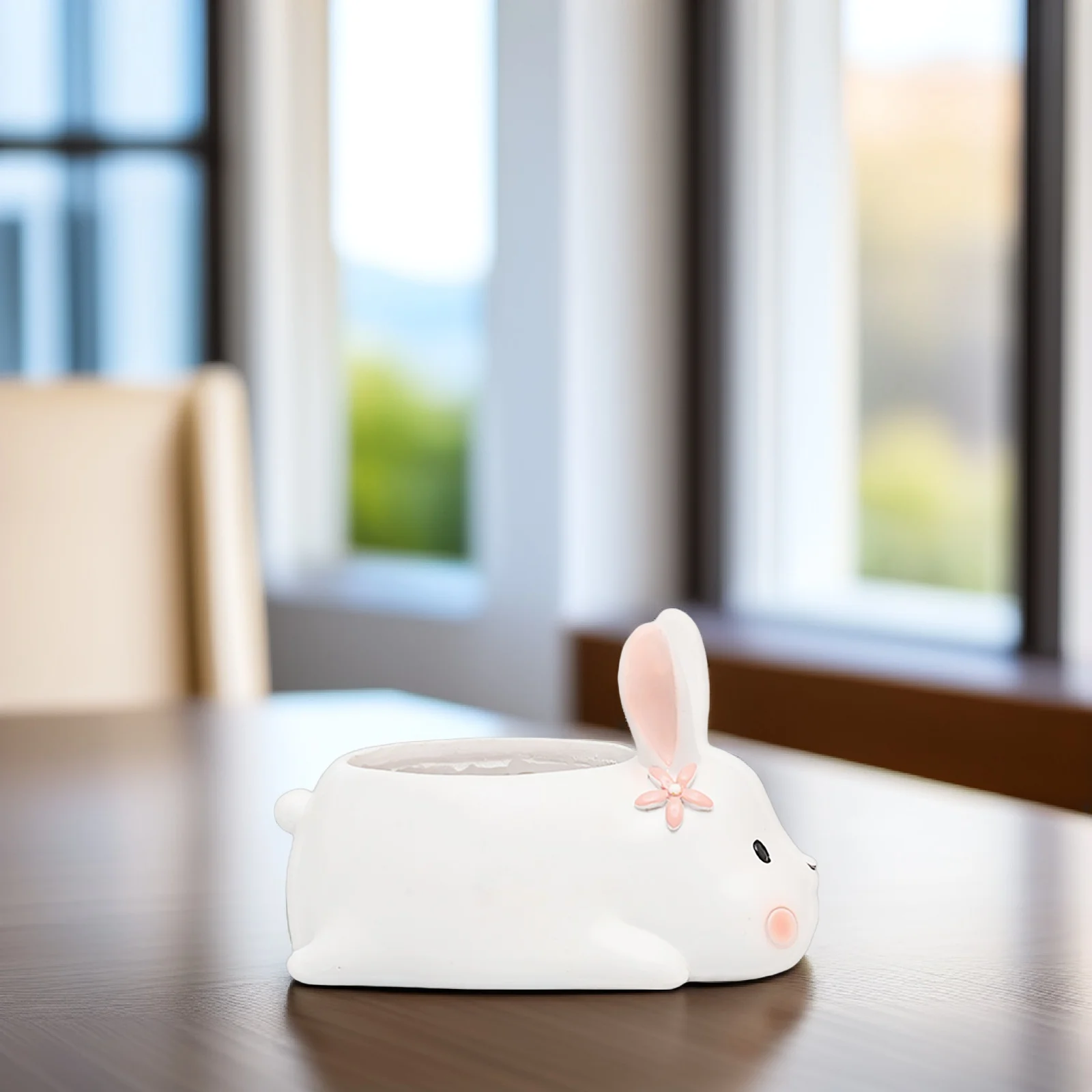 

1Pcs Cartoon Animal Flowerpot Creative Resin Succulent Pot Drainage Hole Garden Home Desktop Decoration Cartoon Flowerpot