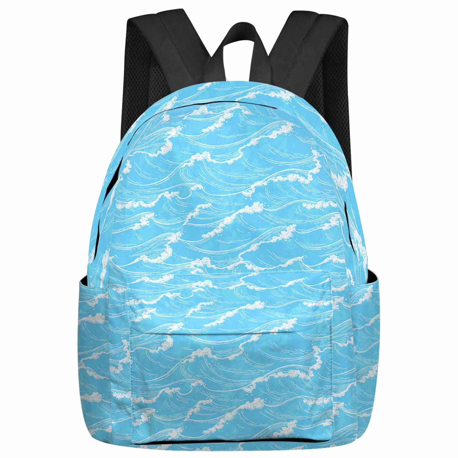 

Ocean Abstract Waves Summer Backpack School Bags for Teenagers Students Laptop Bag Women's Casual Travel Backpack