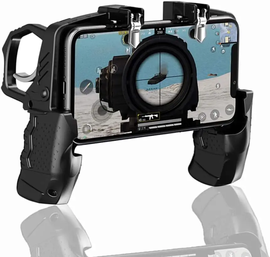 وحدة تحكم ألعاب الهاتف المحمول K21 لـ PUBG Aim Trigger Fire Button L1 R1 Shooter Sensitive Joystick Gamepad لهاتف iPhone وAndroid