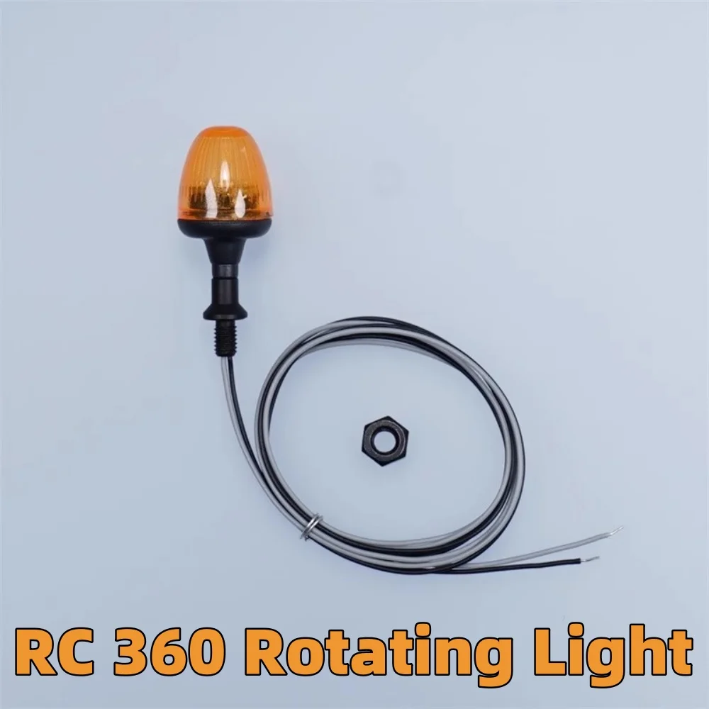 

360 degree rotating light Warning light Yellow Blue Red Green for 1/14 Tamiya RC trailer engineering light 2RL-006