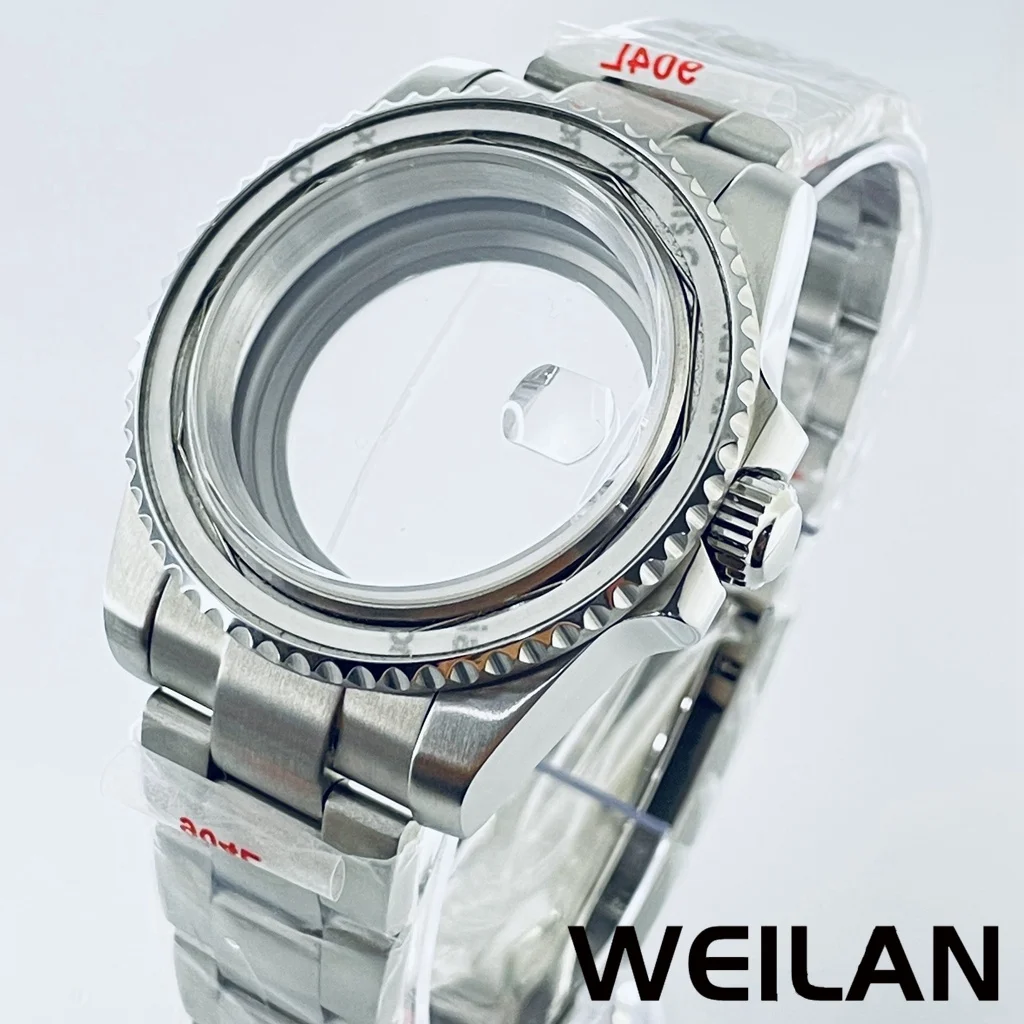 غواص 40 مللي متر ساعة الحال بالنسبة SUB GMT ساعة Mod NH34 NH35 NH36 NH73 NH38 NH39 NH70 NH72 904L سوار الياقوت الكريستال #5