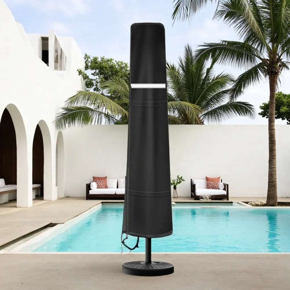 Tear Resistant Cover 140*25*30cm Outdoor Umbrella Cover 210D Oxford Fabric Adjustable Drawstring Outdoor Protection