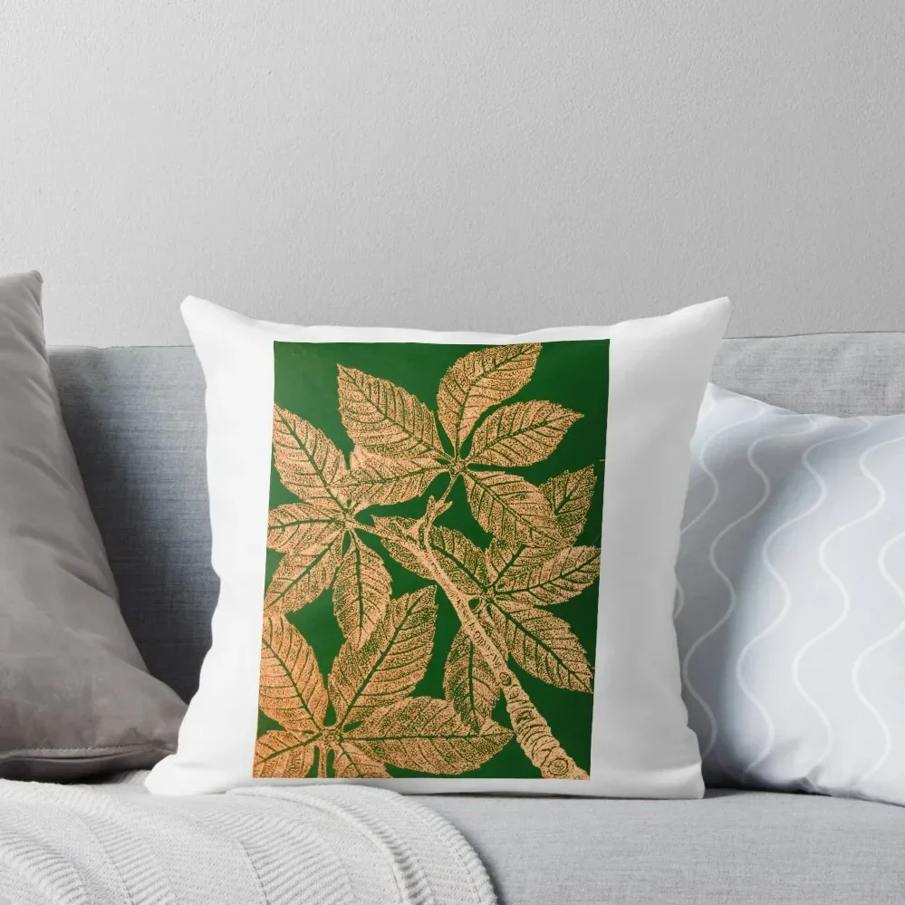 Horse Chestnut Leaves Throw Pillow New year Cushions christmas pillow case Pillow