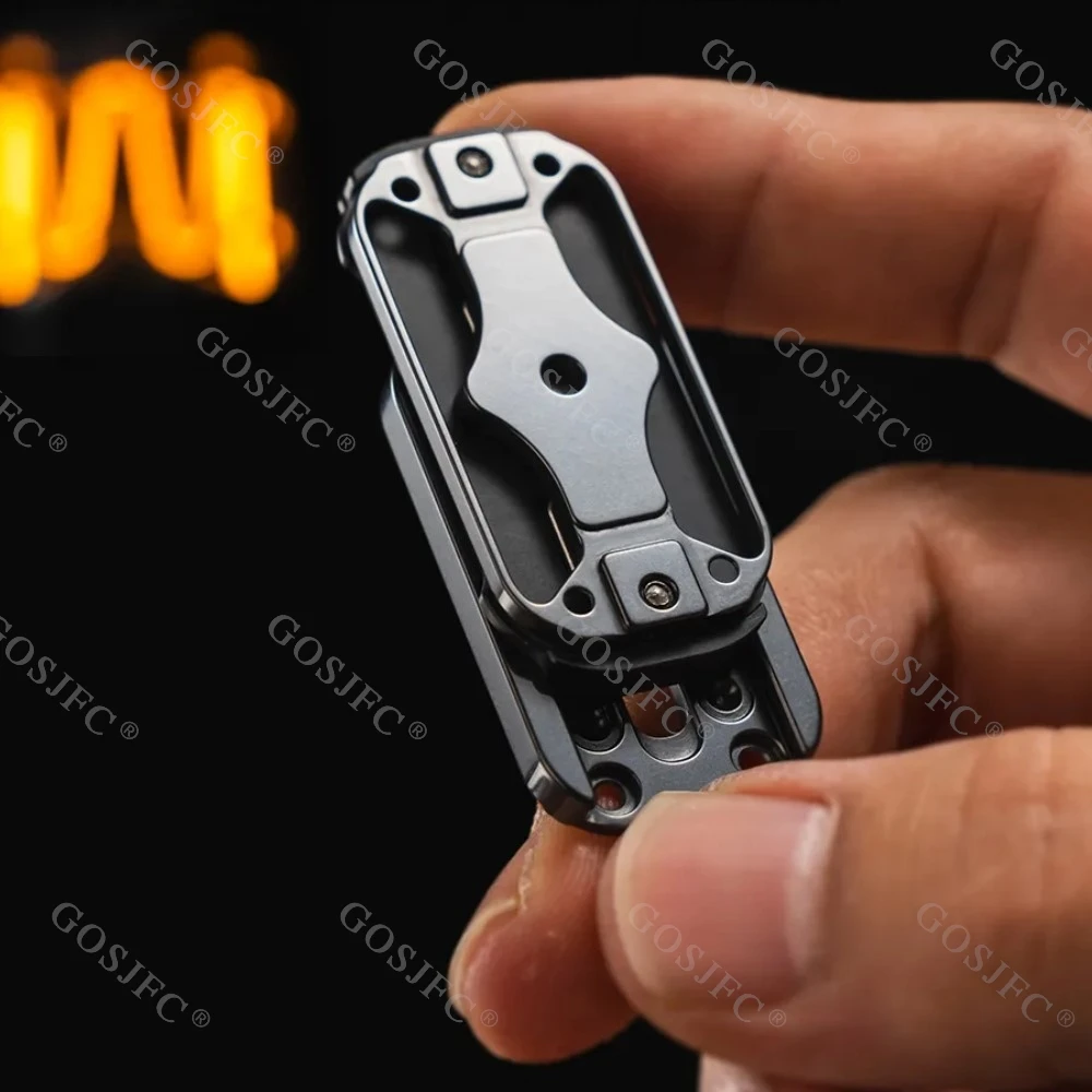 01EDC Ultra Thin Ejection Liner 2.0 Fidget Slider Stress Relief Toy Fidget Toys For Adults Zirconium Stainless Steel Slider