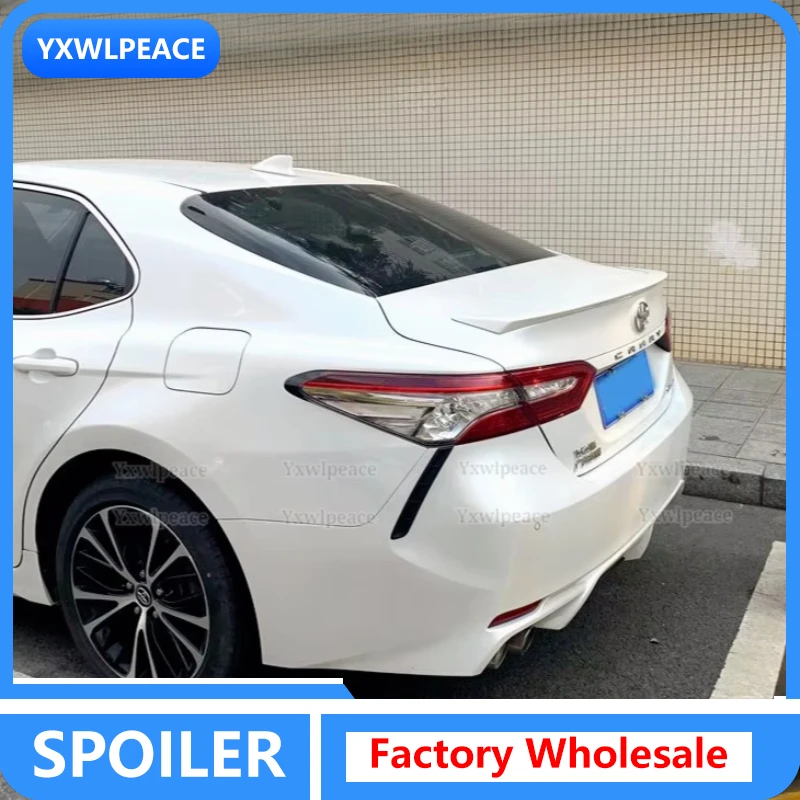 

For Toyota Camry 2018 2019 2020 2021 Rear Spoiler High Quality ABS Material Primer Color Trunk Spoiler Car Trunk Wing Trim