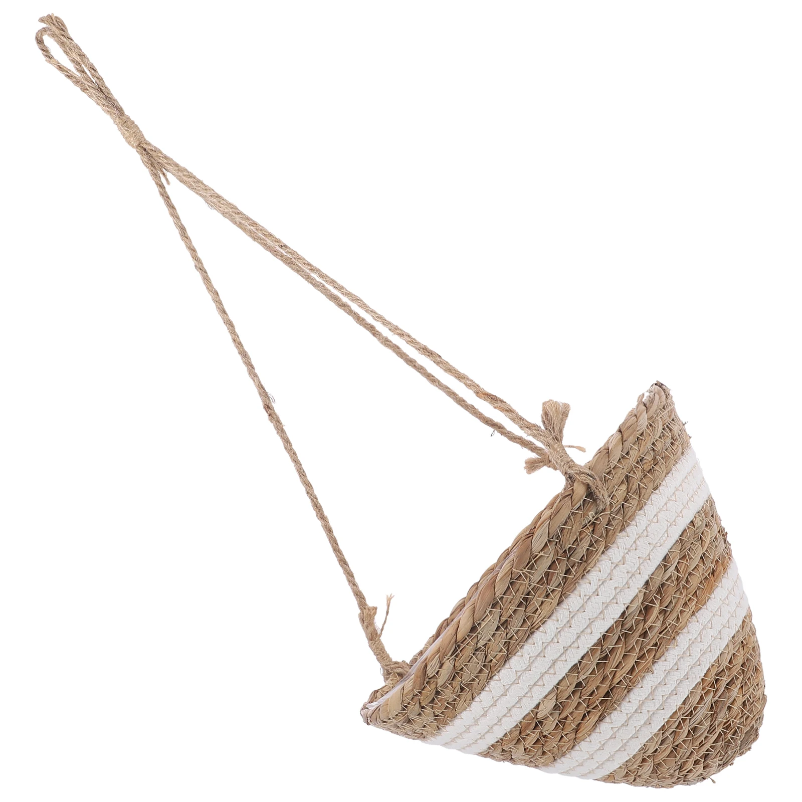 

Woven Flower Planter Hanging Basket Decorative Vase Balcony Garden Indoor Outdoor Plant Container Elegance Gift