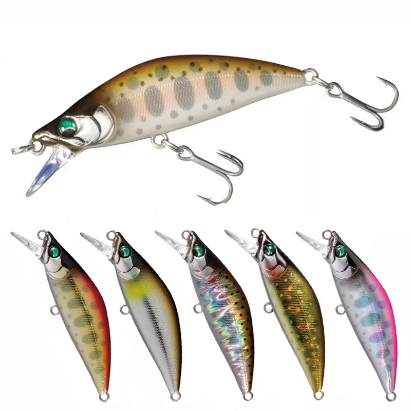 

Minnow Fishing Lure Sinking 50mm 5.2g 3D Eyes Crankbait wobbler Artificial Plastic Hard Bait Fishing Tackle