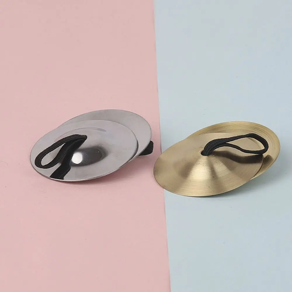 2Pcs Portable Finger Cymbal Traditional Mini Percussion Instrument Professional Early Education Belly Dance Cymbal