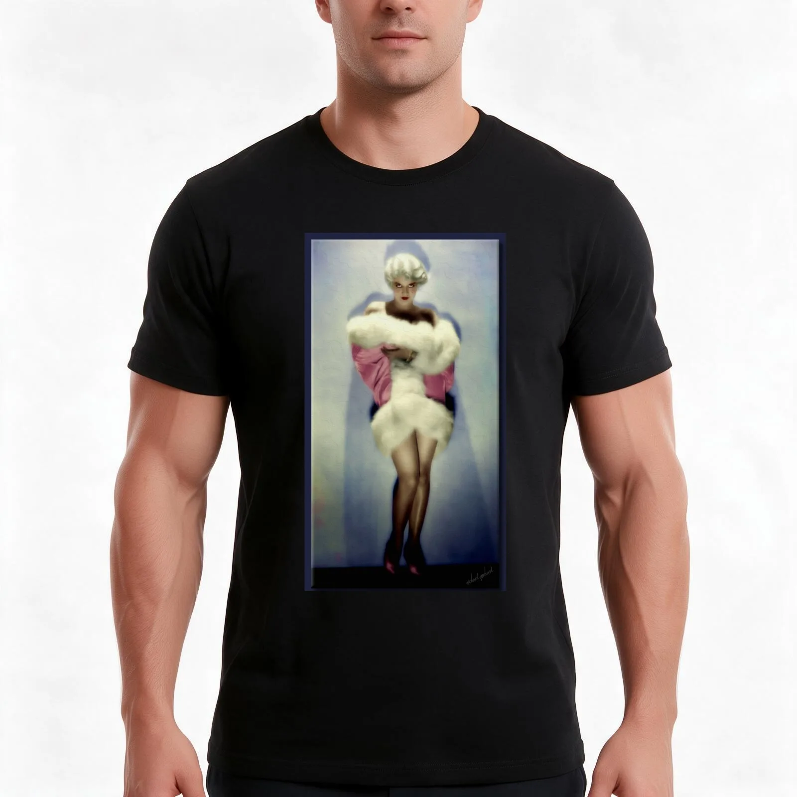 Jean Harlow T-Shirt, Cool Short Sleeve T Shirt, Loose Casual Summer Unisex Top