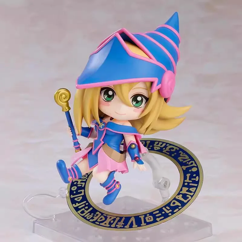 Neue Niedliche Nendoroid 1596 Dunkle Magierin mit Austauschbarem Gesicht PVC-Actionfigur Yu-Gi-Oh Anime Sammlerstück Desktop-Dekoration