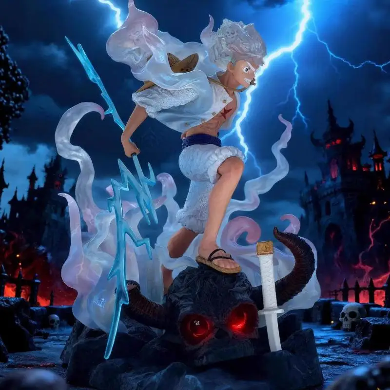 

One Piece Lx Ghost Island Nika Luffy Figure - High-Quality Replica Luminescent Statue Model Ornament for Birthday Xmas Gift