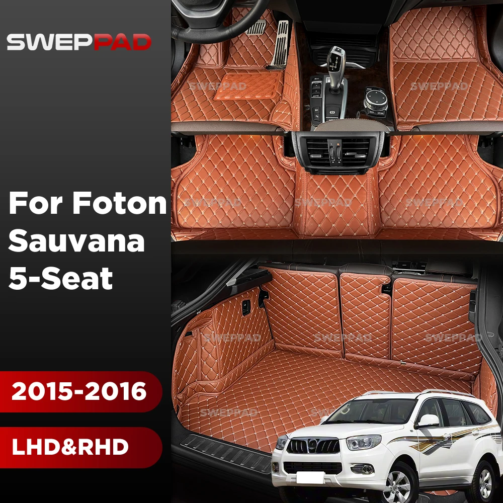 Car Floor Mats For Foton Sauvana (5-Seat) 2015 2016 Trunk mat Cargo Liner Protection Carpet Custom Floor Liners Accessories