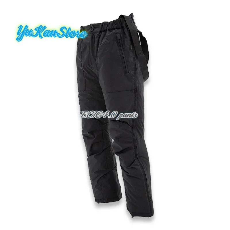 ECIG-Black Polar Combat Cotton Coat, Outdoor Combat, Soft and Warm Jacket, 4.0 Cotton Cold Resistant Pants Set, 4.0