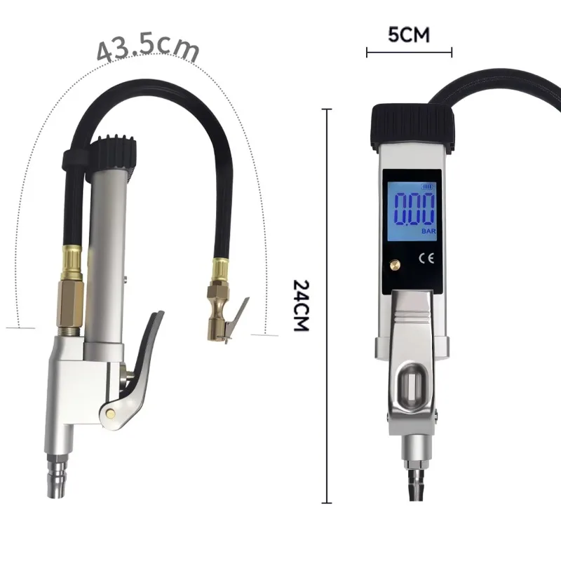 High Quality Digital LCD Tire Pressure Gauge with Air Chuck for Automotive Inflation Tools Digital Miter Tire Pressure Meter