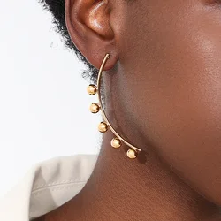 Long Earrings For Women Temperament Geometric Metal Ear Accessories Holiday Party Gift OL Fashion Jewelry Simple Style CE207