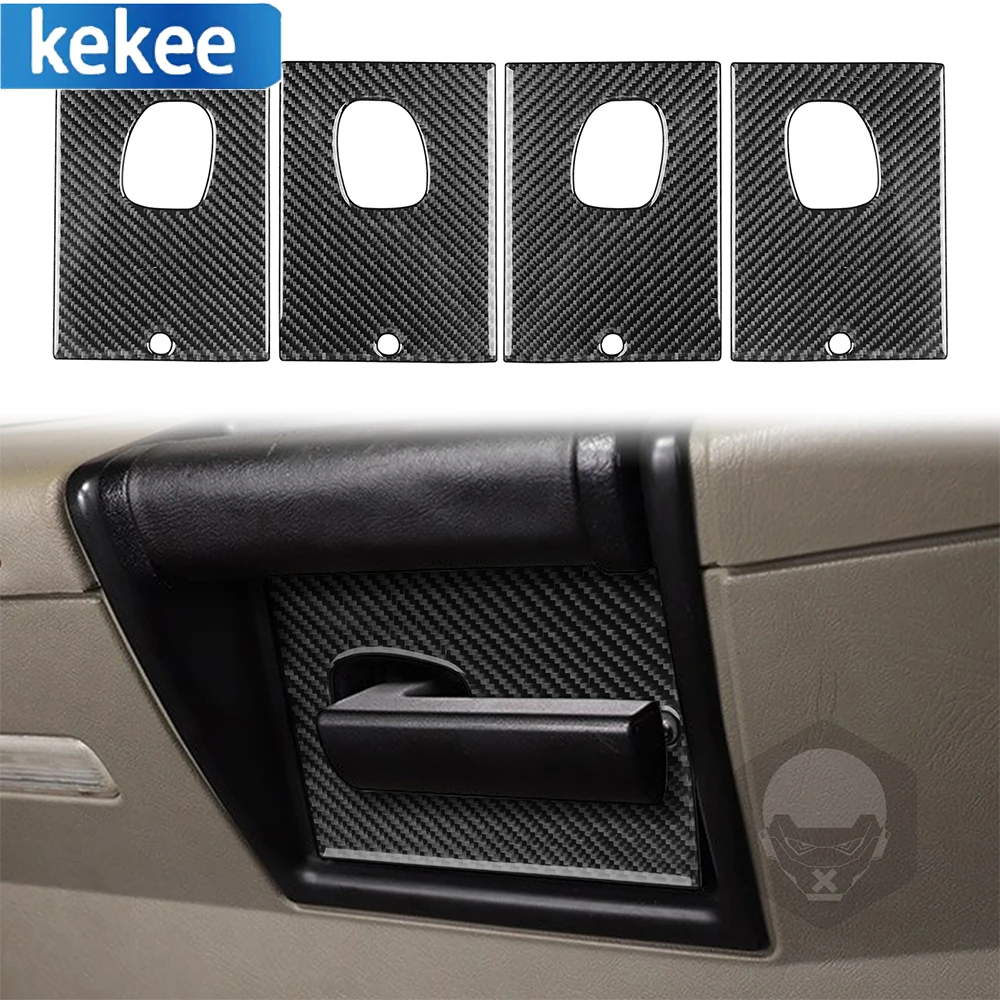 

For Hummer H2 2003-2007 Real Carbon Fiber Car Internal Door Handle Decorative Strip Stickers Auto Interior Accessories