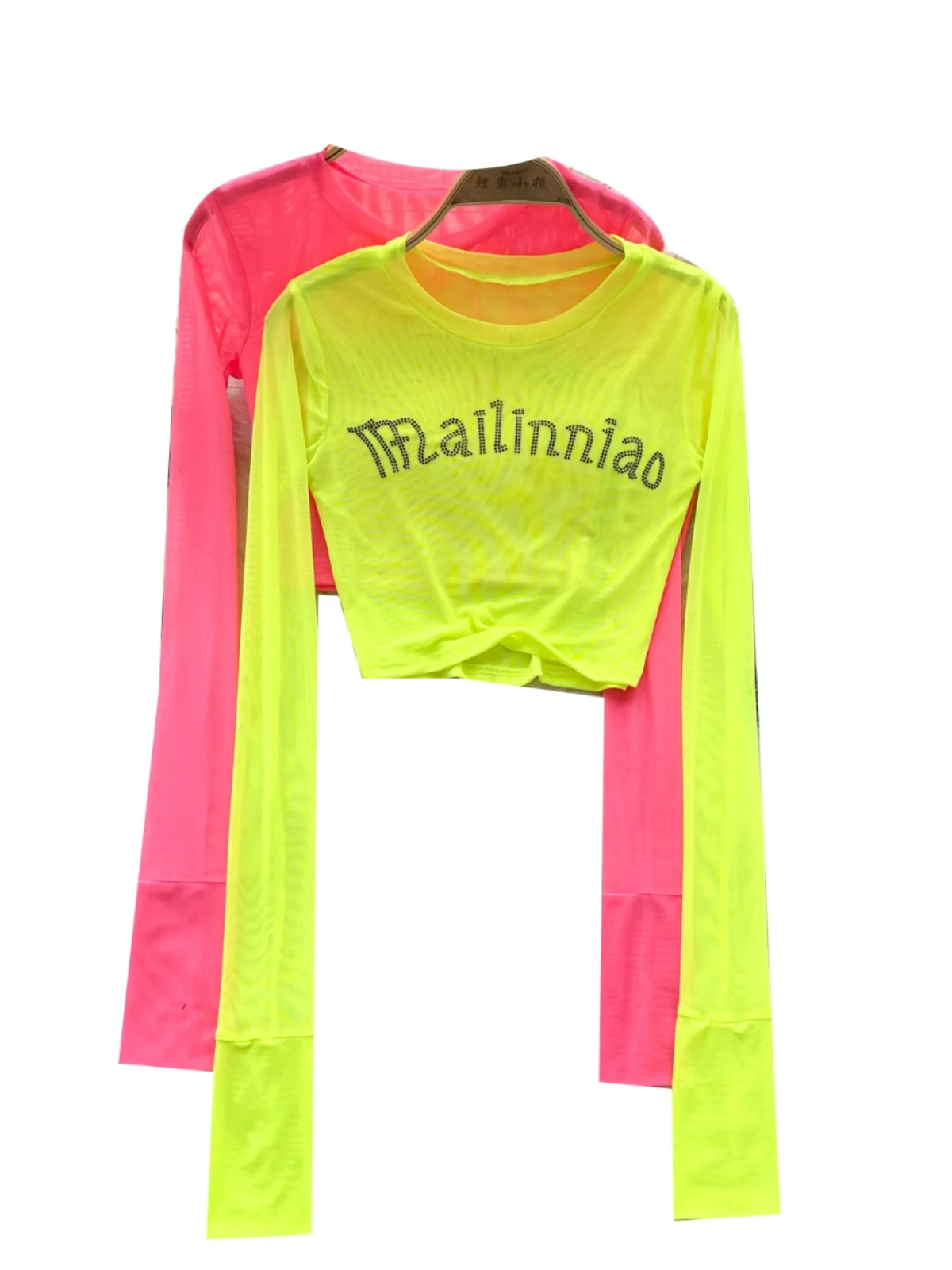 

Casual Long Sve T-irt Women's Slim Fit Letter Pattern Thermal Top Belly Baring Base irt Korean Sle Creative Design