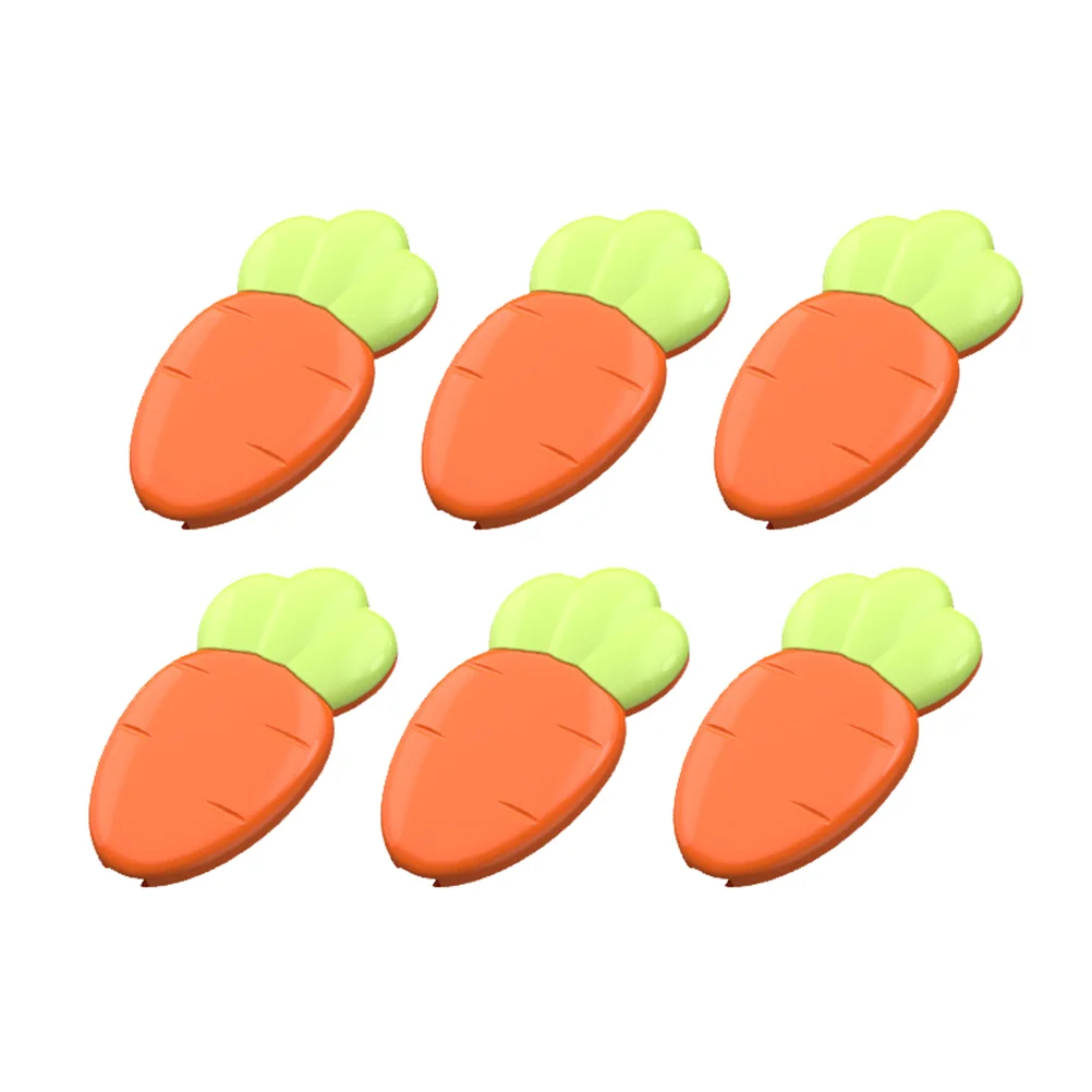 6 Pcs Cuties Diapers Safety Pin Carrot Kids Brooch Pins Orange Abs Clothes Baby