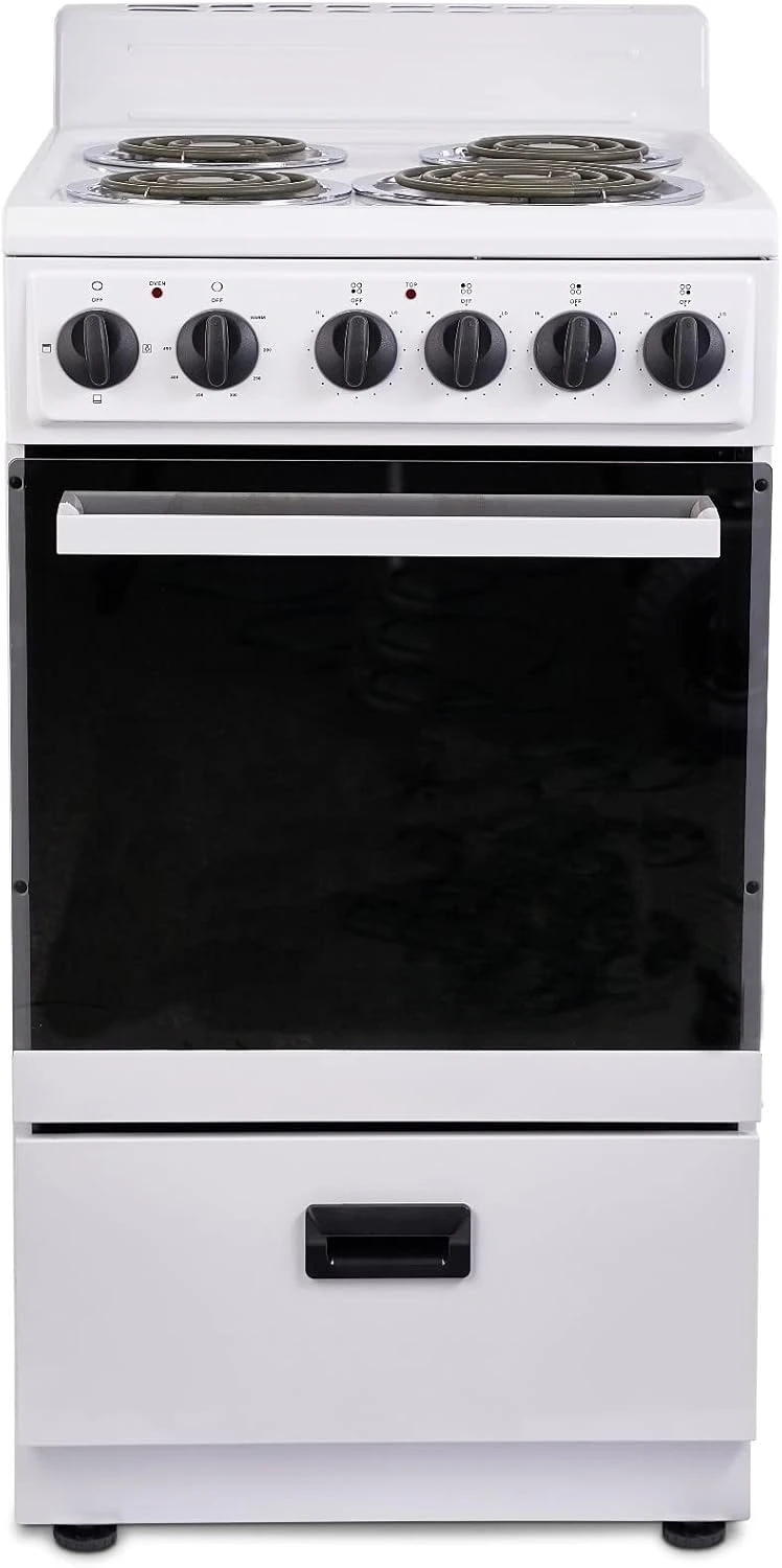 

Electric Range with 4 Coil Burners and 2.2 Cu. Ft. Oven Capacity in White