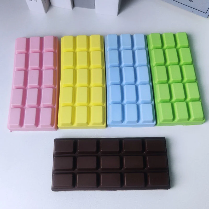 Simulated Chocolate Squeeze Toy PU Soft and Slow Rebound Office Stress Relief Toy Hand Relaxation Gift Desktop Ornament