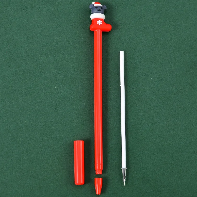 مجموعة أقلام حبر جاف لعطلة عيد الميلاد للبالغين - حبر أسود منقط رفيع 0.5 مم، اضغط على الغطاء، تصميمات عطلة متنوعة، هدية عائلية مثالية #5