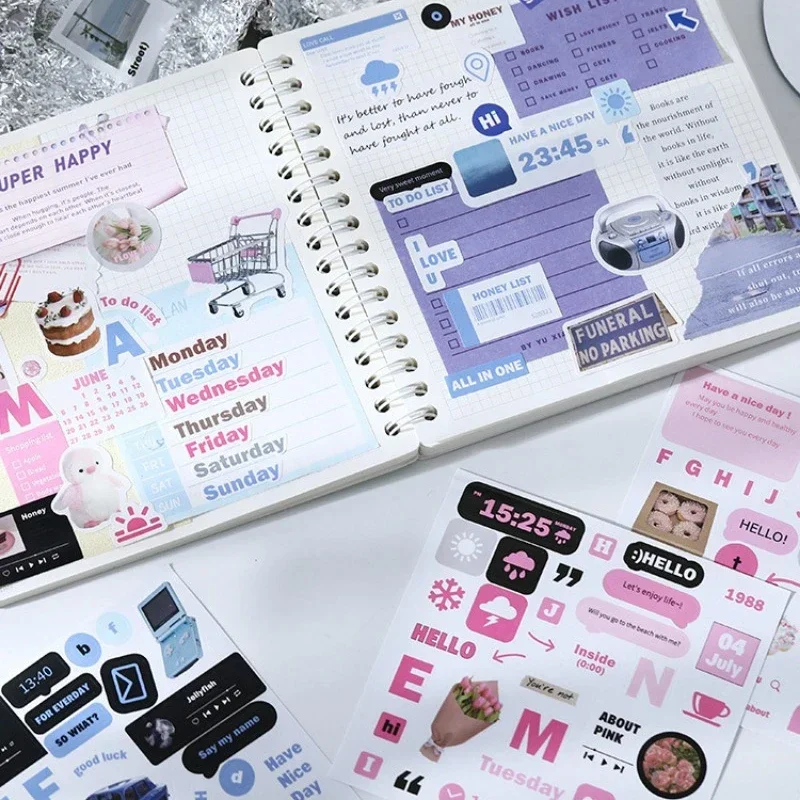 20Pcs/pack Cute Magazine Scrapbooking Stickers Book DIY Junk Journal Material Decoration Album Diary Korea Stationery Sticker