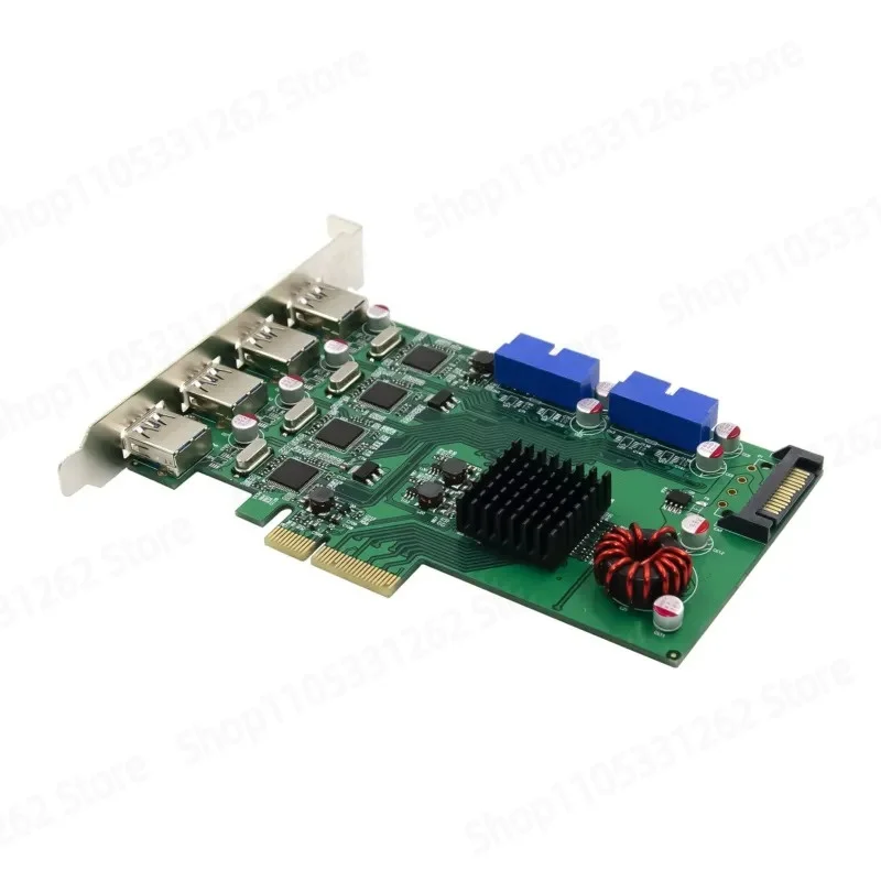 PCI-E to USB 3.0 Expansion Card, 4-Port 8-Port High Speed Adapter for Industrial Camera and Phone Group Control