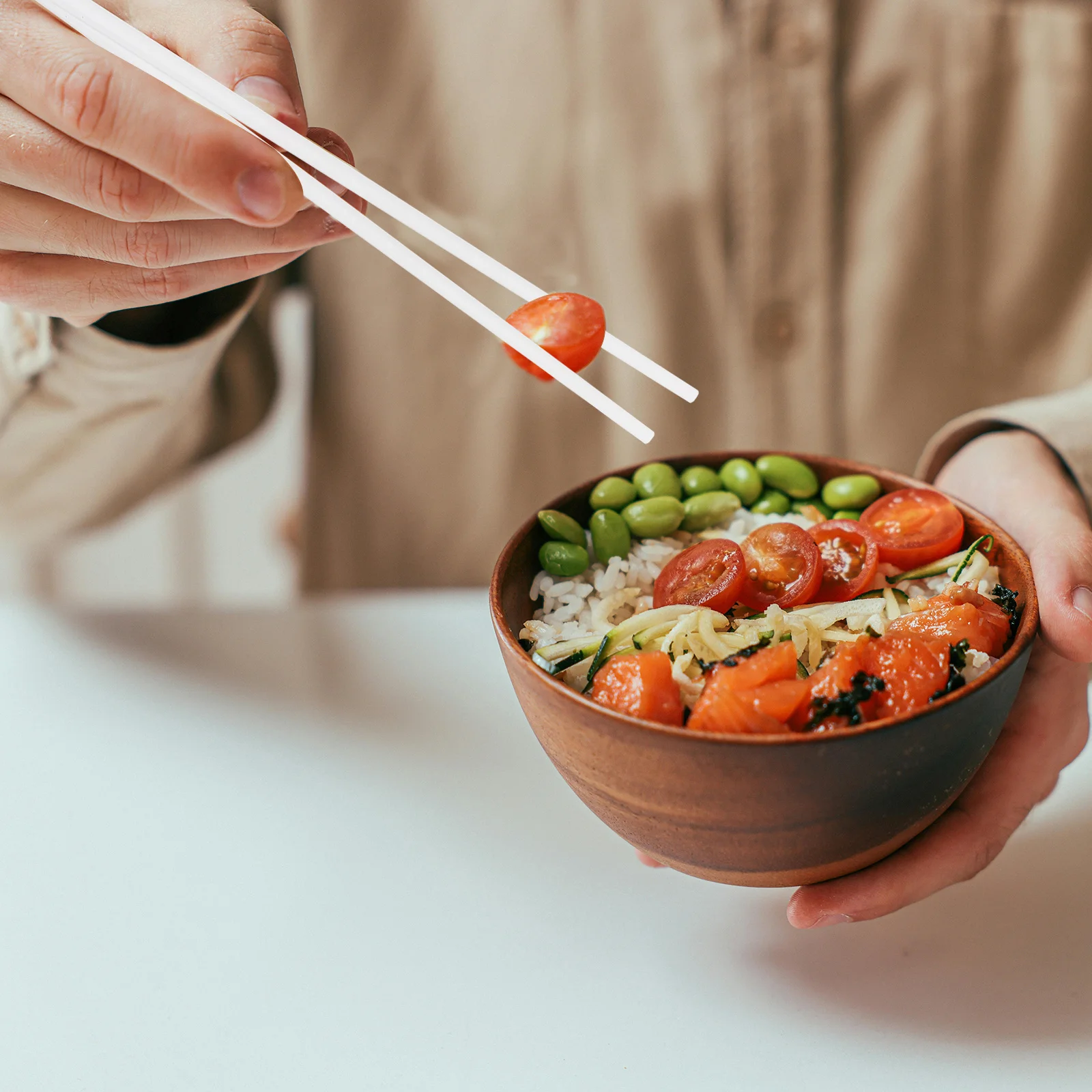 

5Pairs Reusable Fiberglass Chopsticks Antislip Chinese Style Nonslip Heatresistance Home Restaurant Use Chopsticks