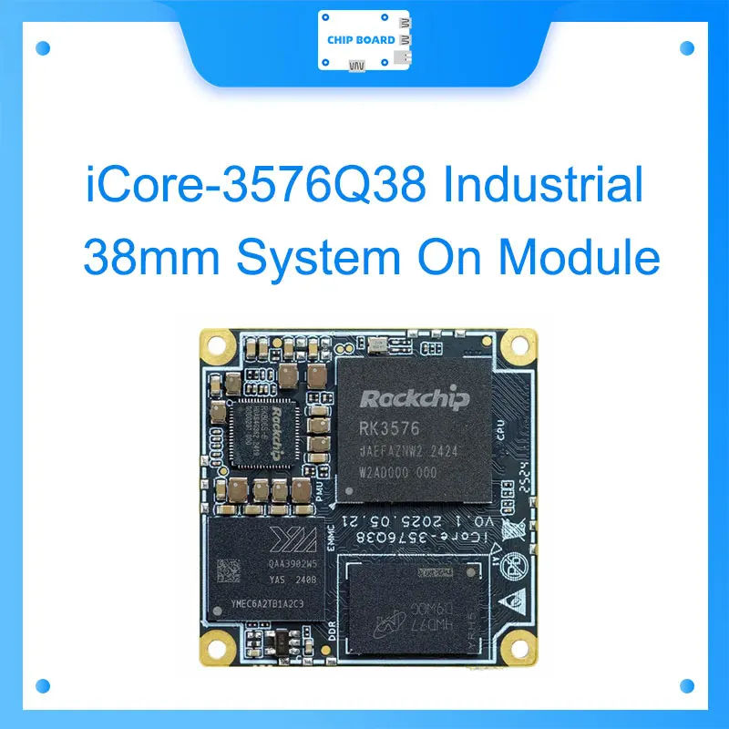 iCore-3576Q38 Industrial Core Board: RK3576, LPDDR4, NVIDIA BTB, Open-Source