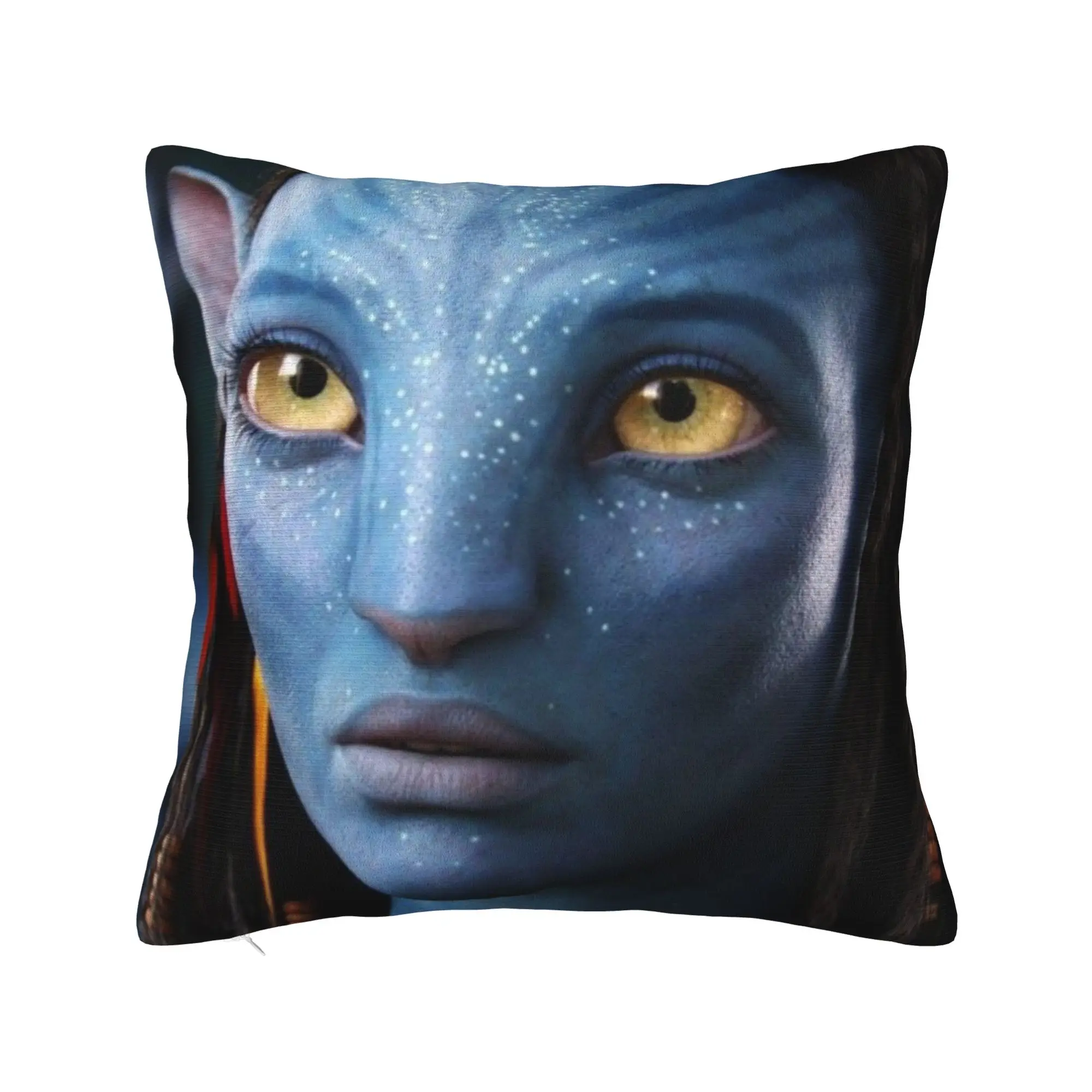

Аватар Blue Na'vi Neytiri Face Крупный план Наволочка Забавная наволочка для дивана Автомобиль Домашний декор Удобный чехол для подушки Подарок